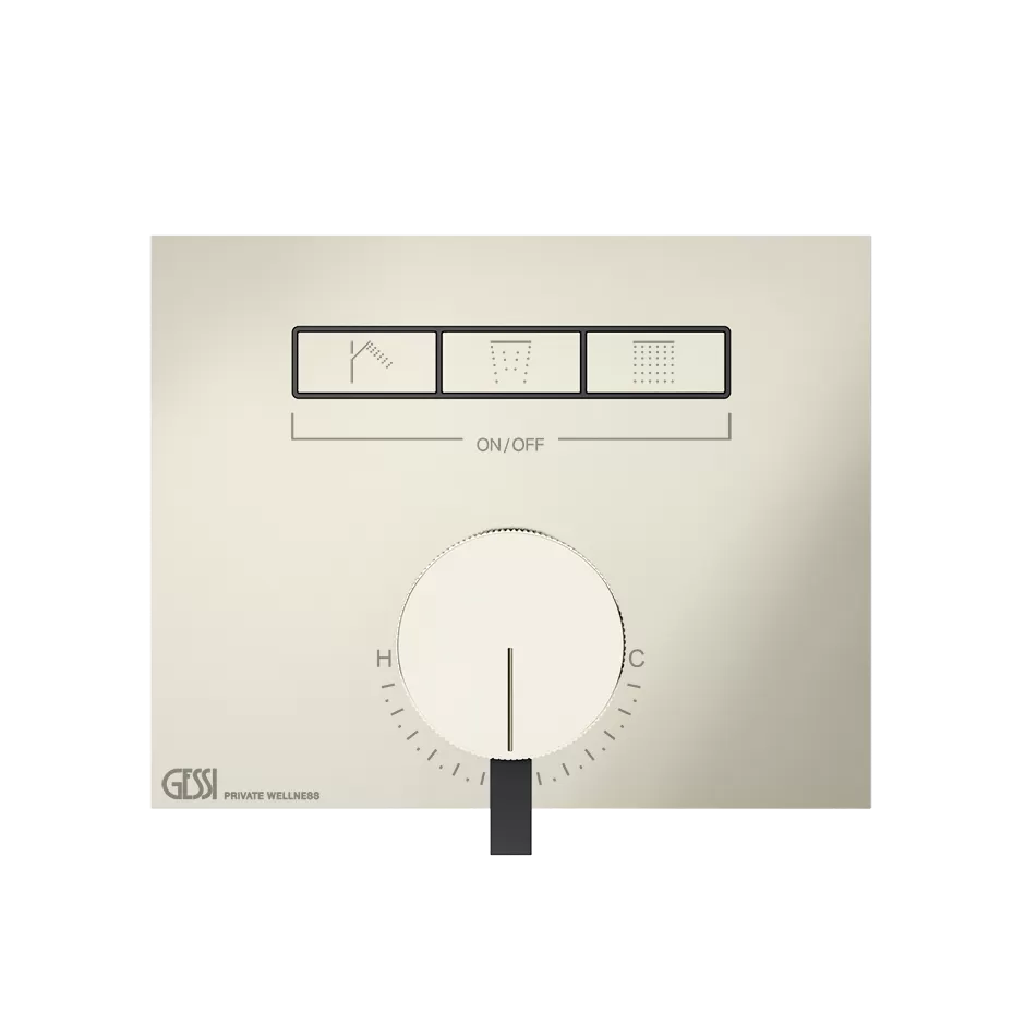 Смеситель для ванны/душа скрытого монтажа внешняя часть 3 потока HI-FI MIXER 720 Nickel PVD GESSI