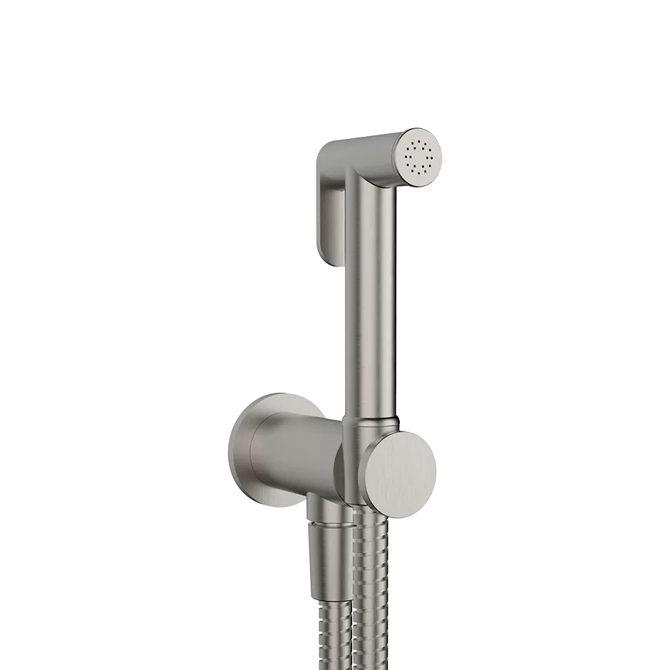 Гигиенический душ со шлангом держателем и скрытым подключением без смесителя 147 Chrome Brushed GESSI