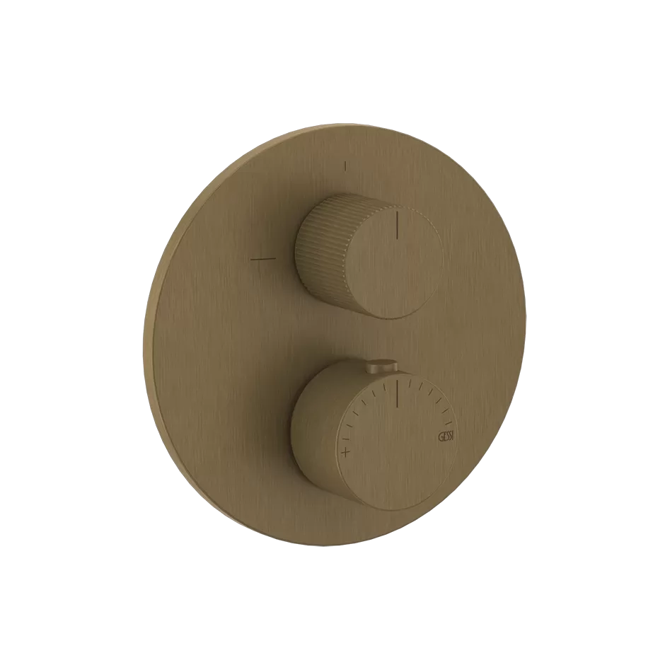 Внешняя часть термостатического смесителя на 2 выхода