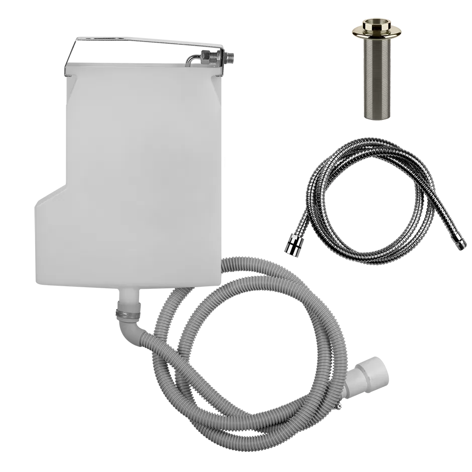 Система сбора воды для ручного гибкого душа, устанавливаемая под борт ванны