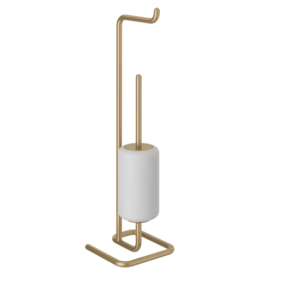 38067.726 Белый напольный набор GRES с держателем для рулона бумаги и держателем для кистей.