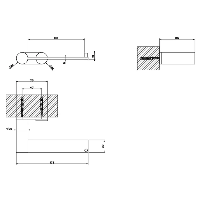 Настенный держатель для туалетной бумаги