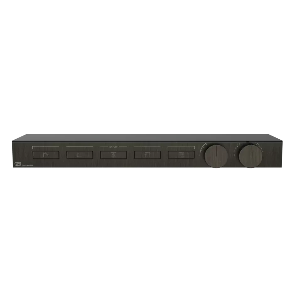 Смеситель для ванны/душа термостатический скрытого монтажа внешняя часть 5 потоков HI-FI SHELF 187 Aged Bronze GESSI