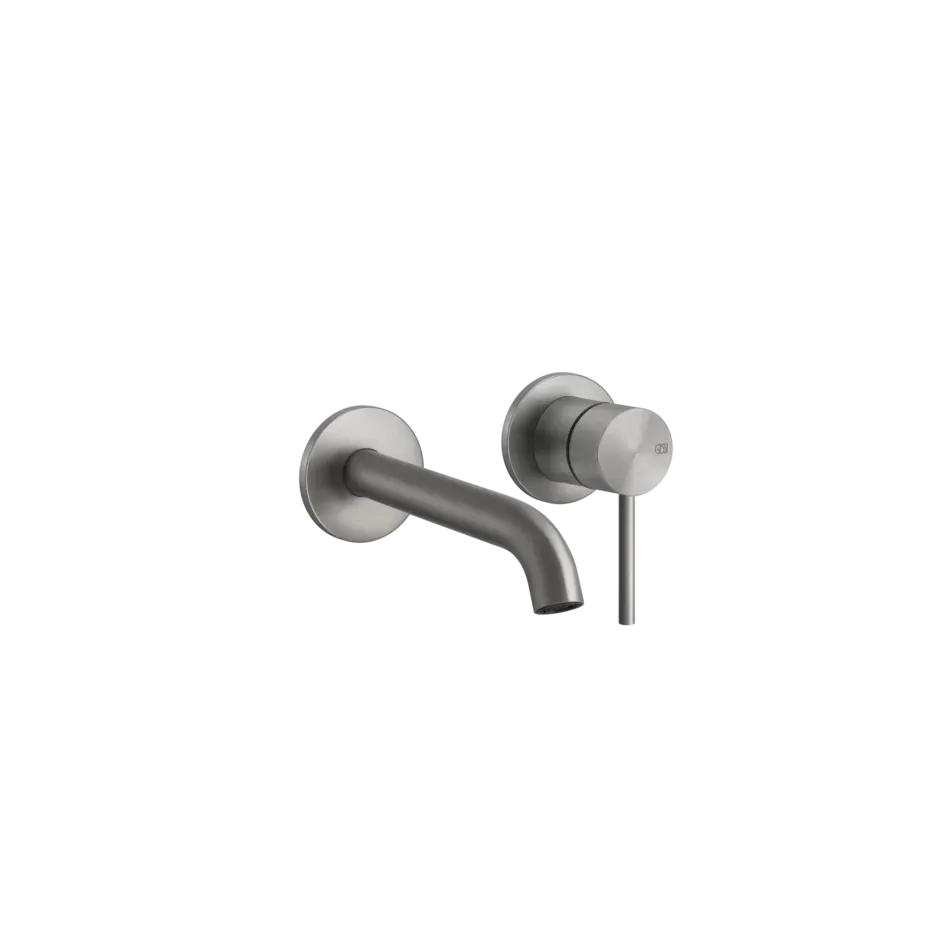 Смеситель для раковины настенный скрытого монтажа с длинным изливом FLESSA 239 Steel Brushed GESSI