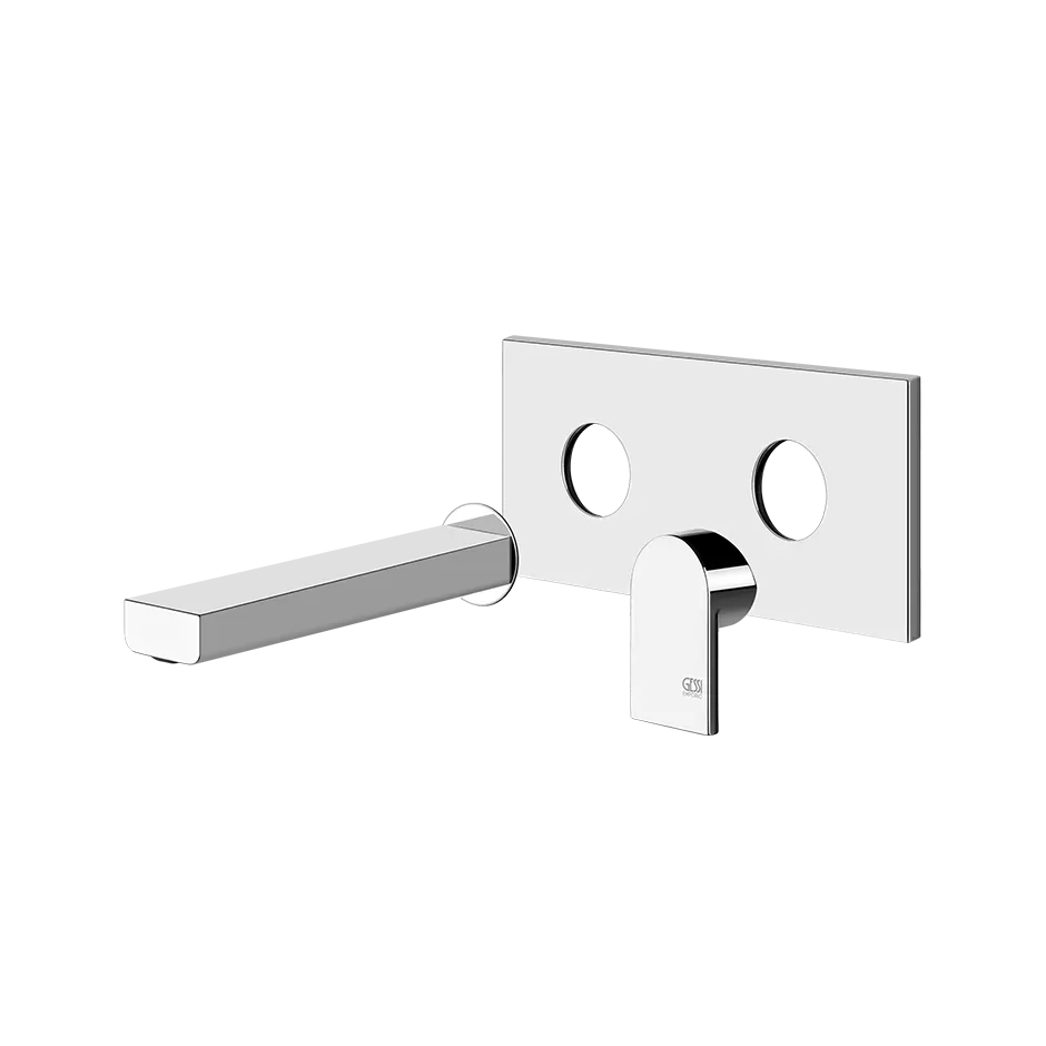 Смеситель для раковины настенный скрытого монтажа с длинным изливом EMPORIO VIA MANZONI 031 Chrome GESSI