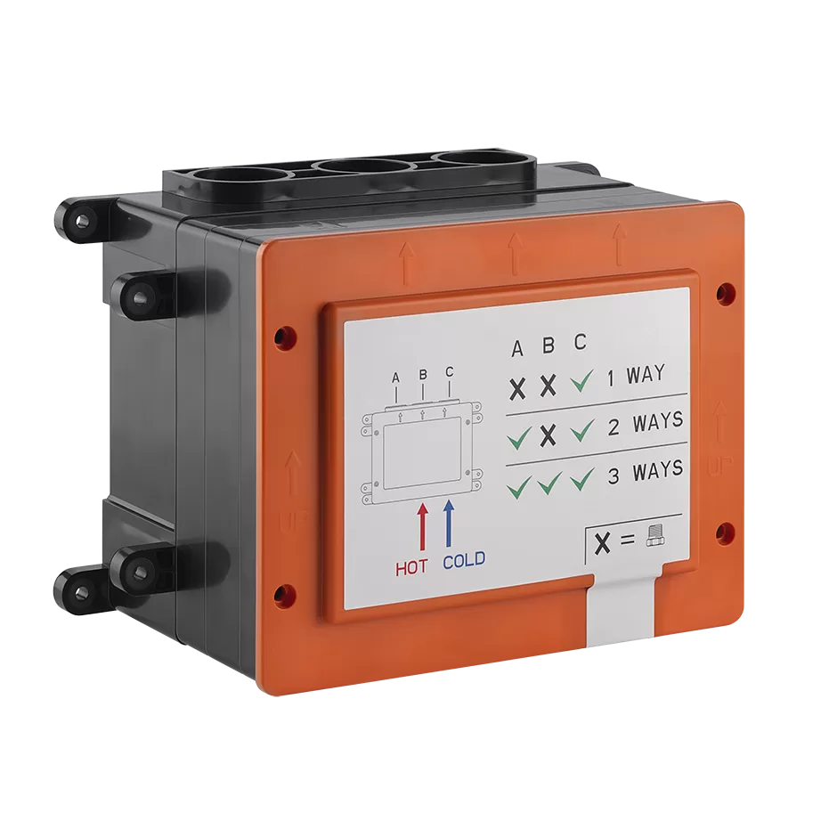 Встраиваемая часть для смесителя однорычажного, с кнопками, 1/2" соединение