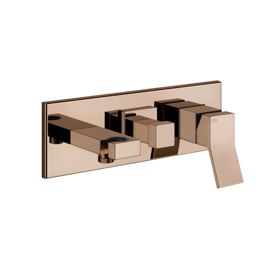 Смеситель для ванны/душа скрытого монтажа с душевым набором внешняя часть 2 потока RETTANGOLO K 030 Copper PVD GESSI
