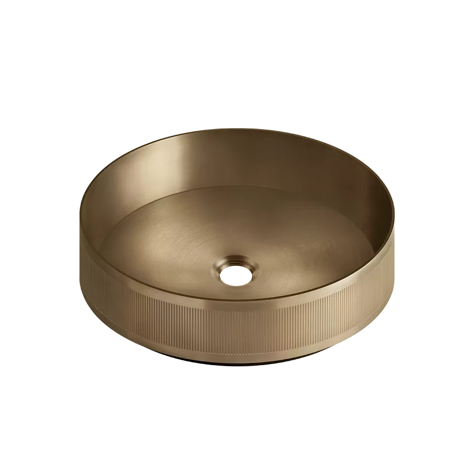 Накладная раковина Ø400mm из нержавеющей стали без слива-перелива RIGATO