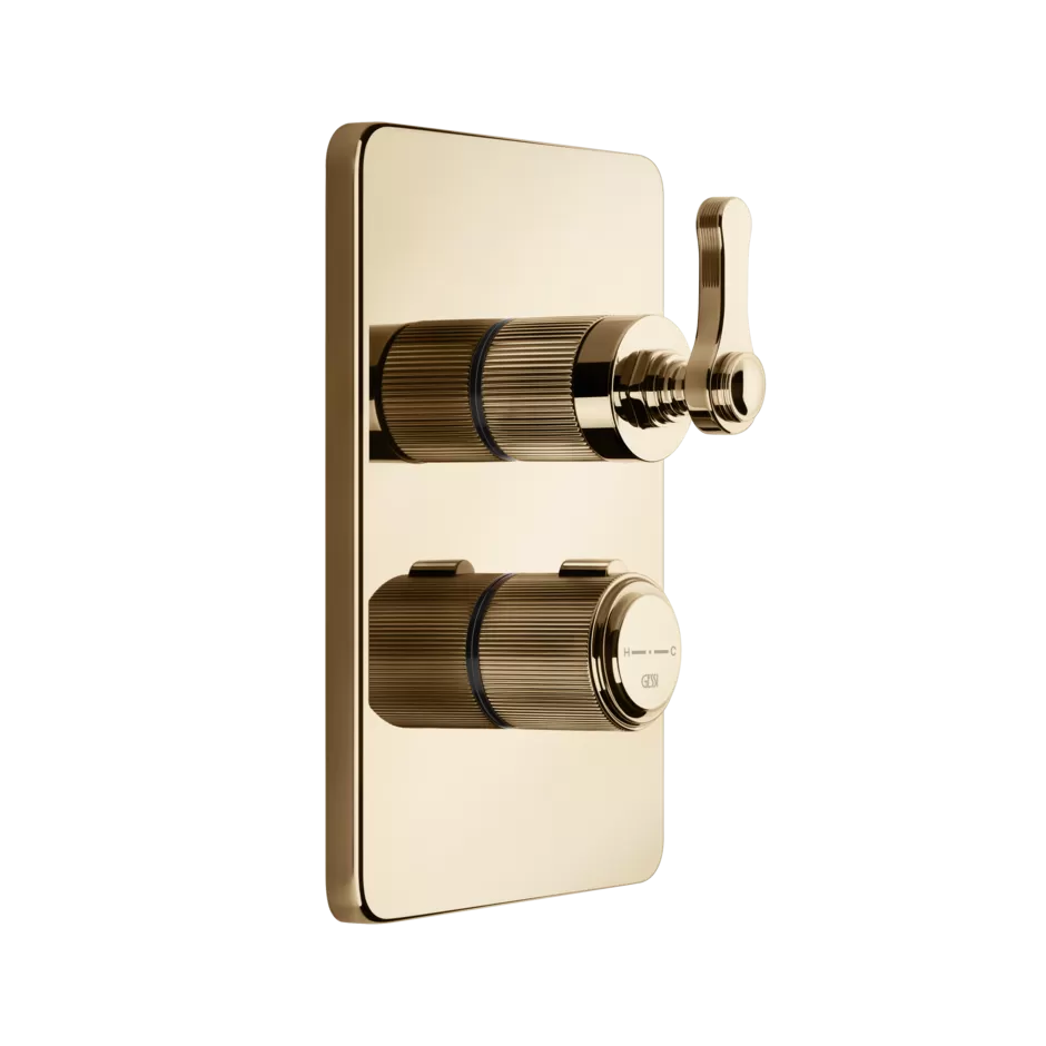 Смеситель для душа термостатический скрытого монтажа внешняя часть 1 поток VENTI20 735 Warm Bronze PVD GESSI