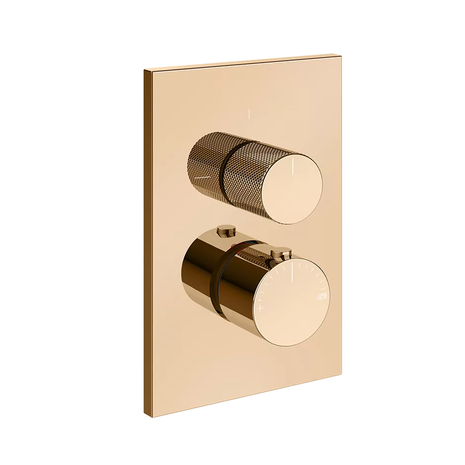 Внешняя часть термостатического смесителя на 3 выхода.