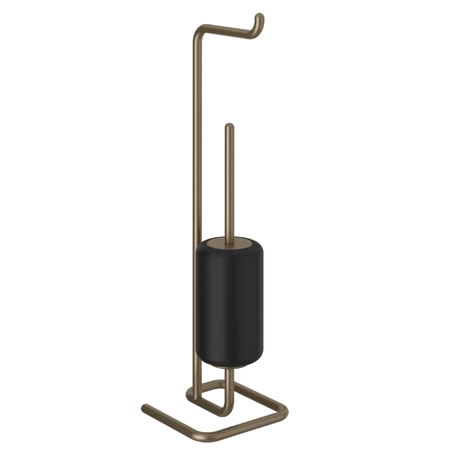 38068.761 Черный напольный набор GRES с держателем для рулона бумаги и держателем для кистей.