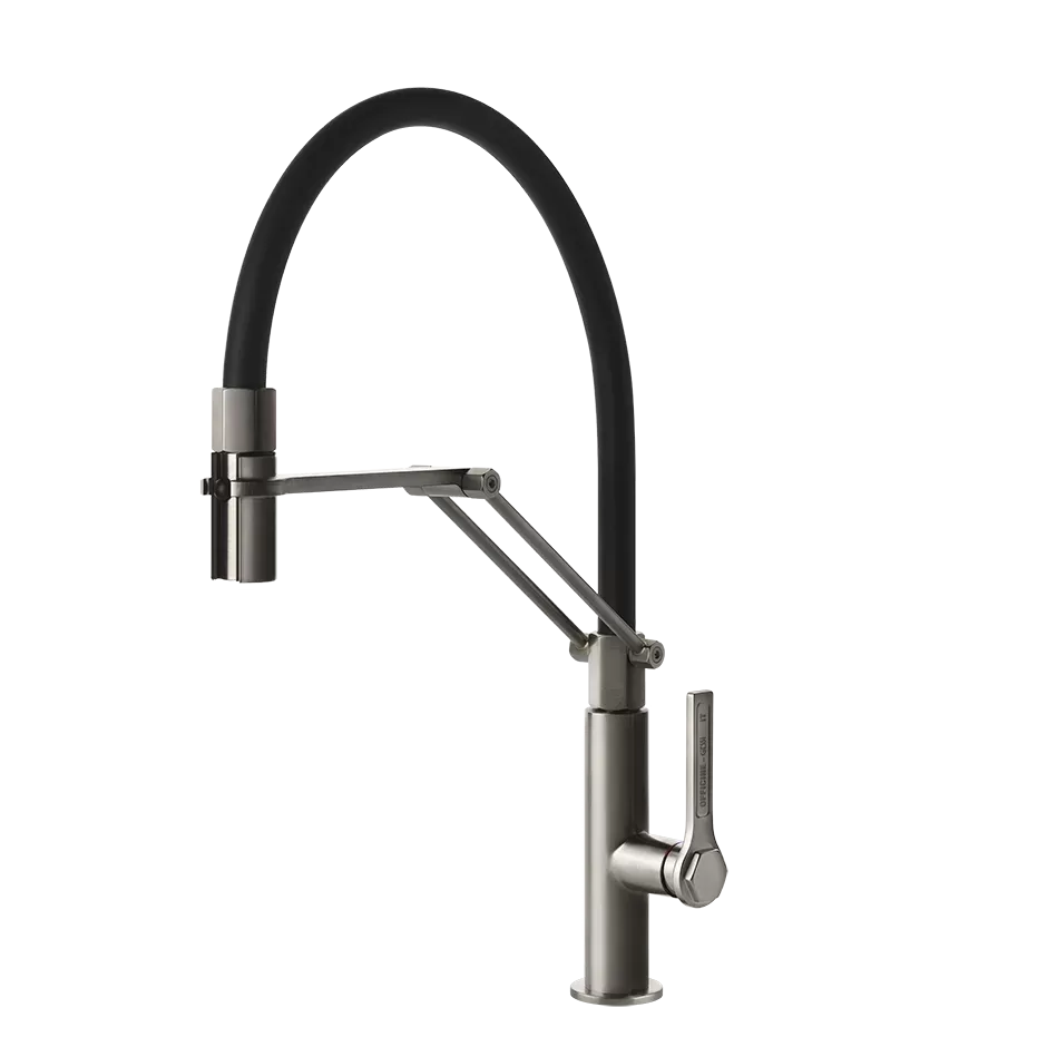 Смеситель для кухни гибкий излив OFFICINE GESSI 149 Finox Brushed Nickel GESSI