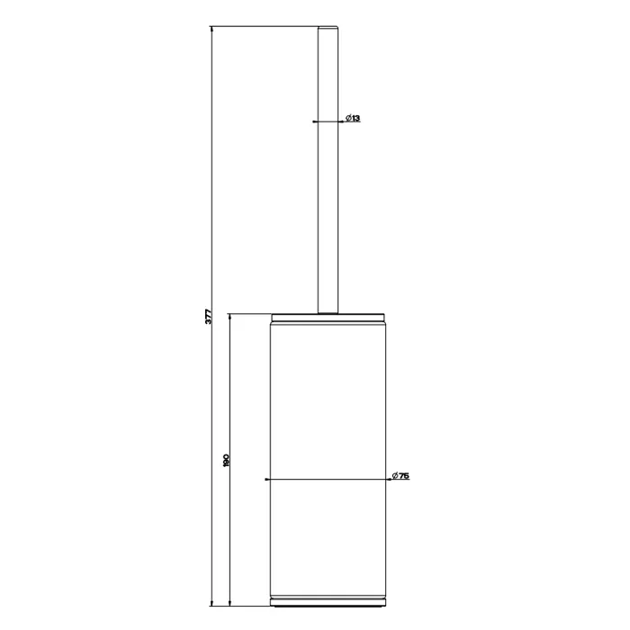 Ершик напольный белая колба ORIGINI 149 Finox Brushed Nickel GESSI