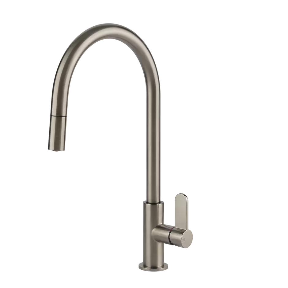 Смеситель для кухни вытяжной излив HELIUM 149 Finox Brushed Nickel GESSI