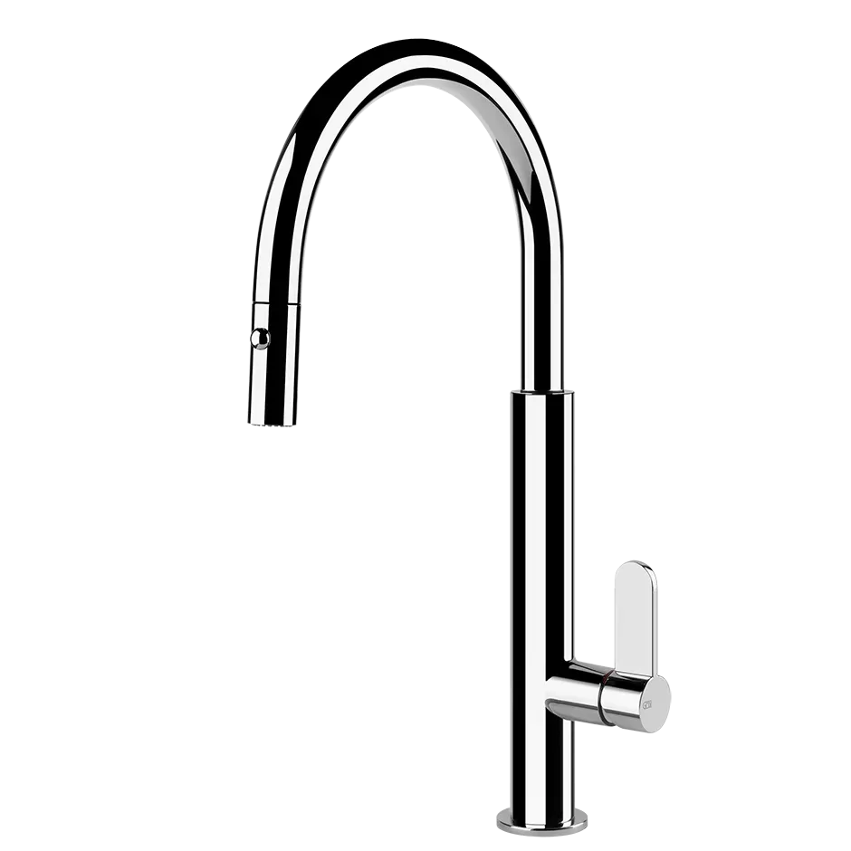 Смеситель для кухни вытяжной излив HELIUM 149 Finox Brushed Nickel GESSI