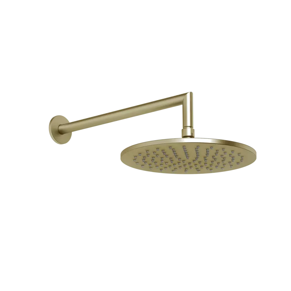 Верхний душ Ø250 настенный монтаж тропический ливень ANELLO 727 Brushed Brass PVD GESSI