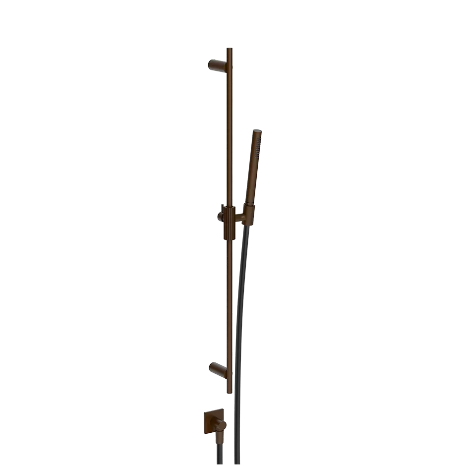 Душевой гарнитур со скрытым подключением шланг длиной 1,50 м. gessi incastri 845 dark bronze