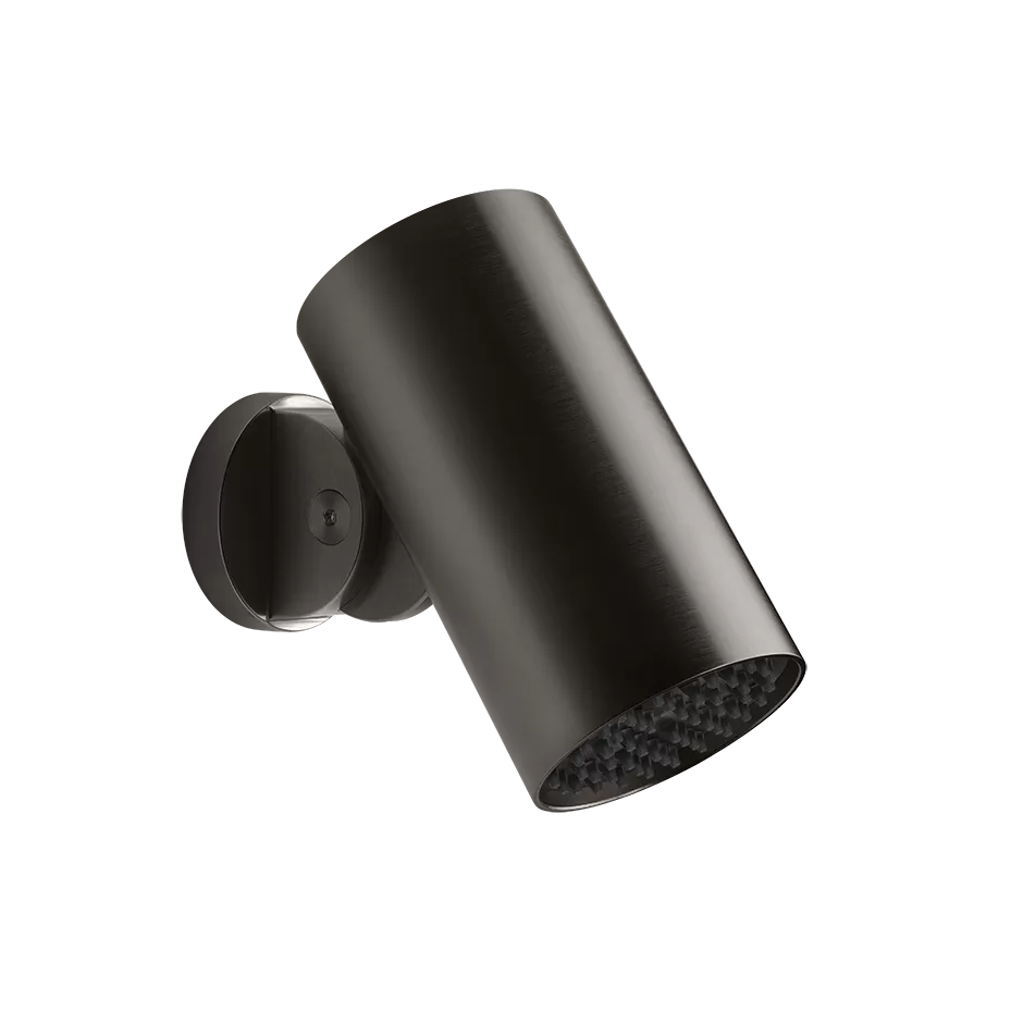 Верхний душ Ø79 настенный монтаж тропический ливень SPOTWATER 707 Black Metal Brushed PVD GESSI