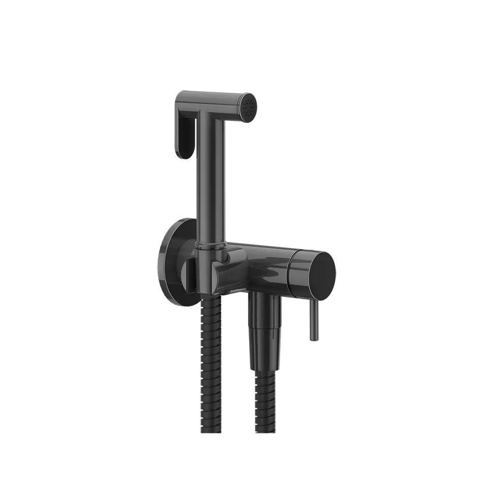 Гигиенический душ комплект со смесителем GESSI316 FLESSA 706 Black Metal PVD GESSI