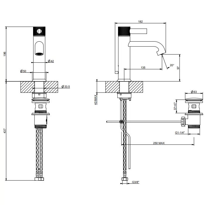 Смеситель для раковины INCISO 031 Chrome GESSI