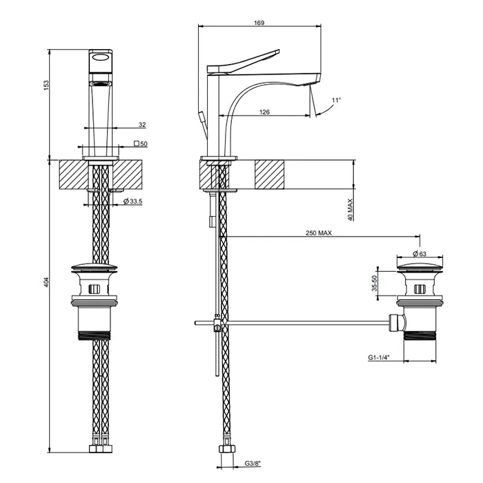 Смеситель для раковины RILIEVO 279 White CN GESSI