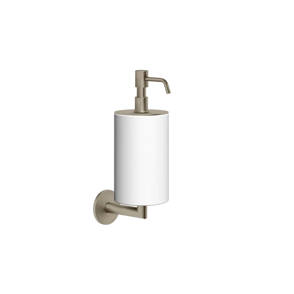 Мыльница настенная белое стекло TONDO 149 Finox Brushed Nickel GESSI