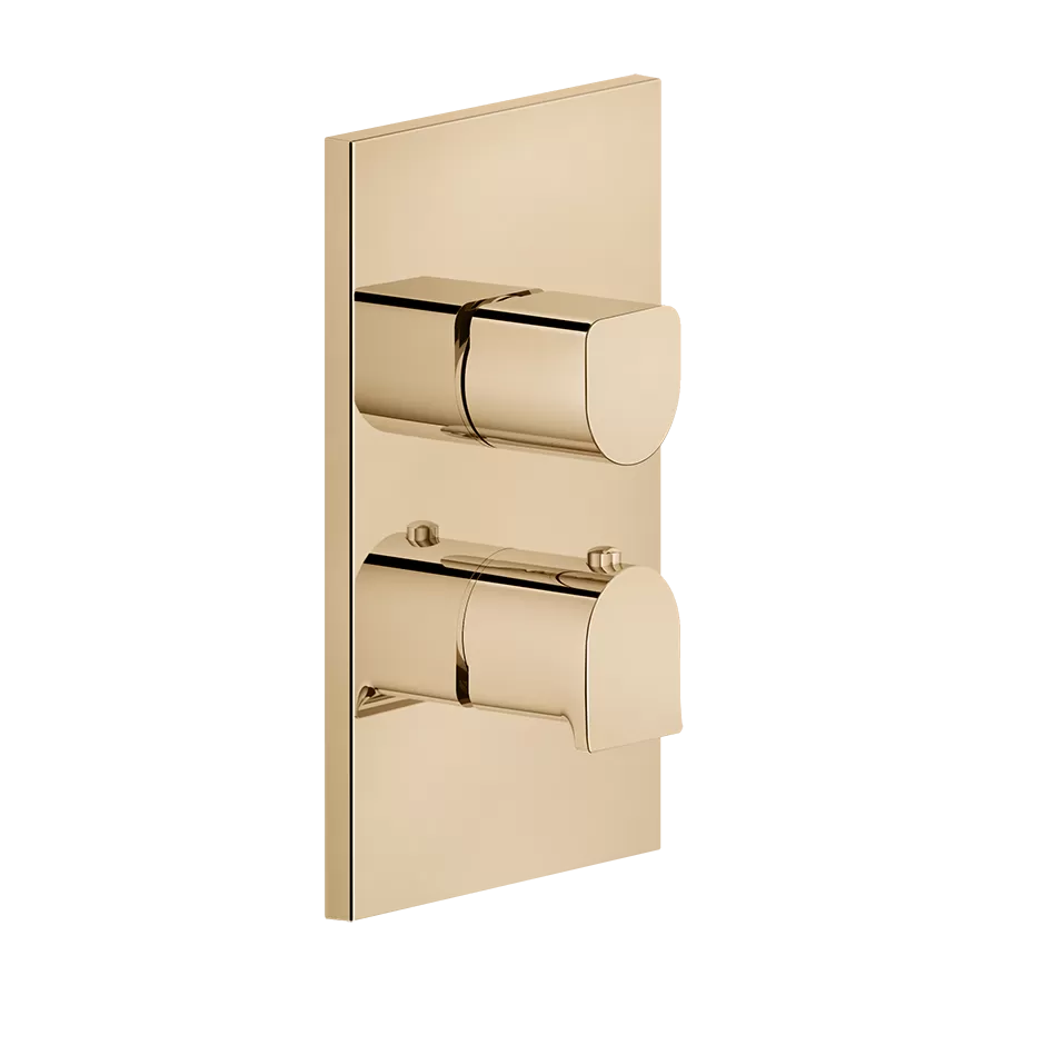 Смеситель для душа термостатический скрытого монтажа внешняя часть 1 поток RILIEVO 735 Warm Bronze PVD GESSI