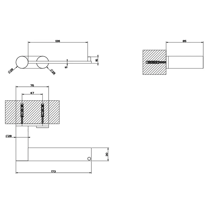 Настенный держатель для туалетной бумаги