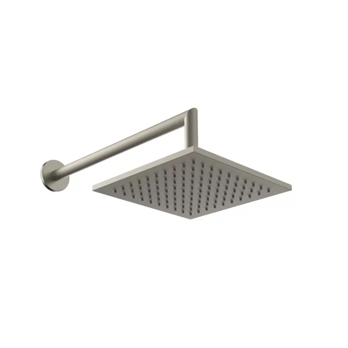 Верхний душ 200x200 настенный монтаж тропический ливень EMPORIO 149 Finox Brushed Nickel GESSI