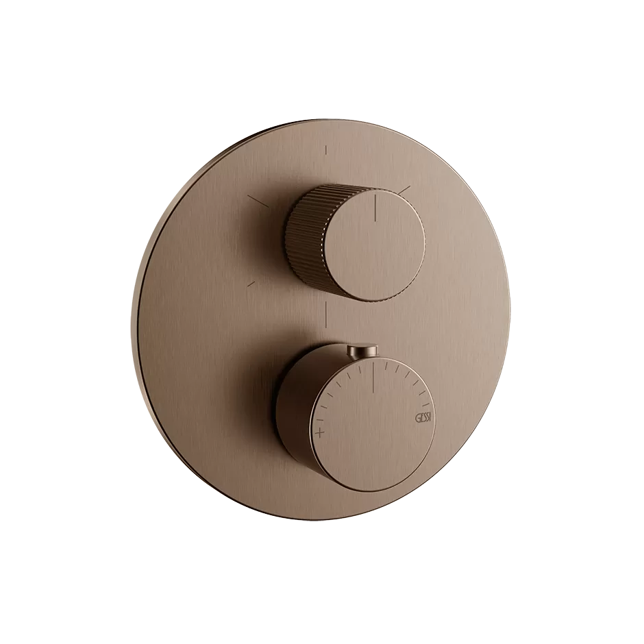 Внешняя часть термостатического смесителя на 3 выхода