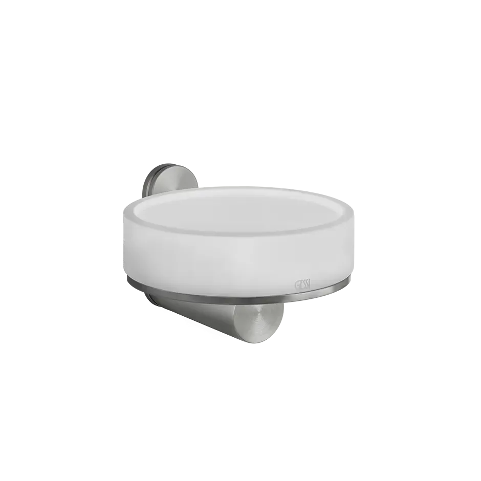 Мыльница настенная белое стекло GESSI316 239 Steel Brushed GESSI