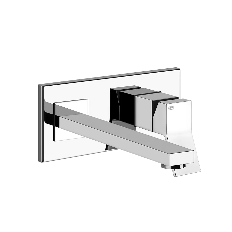 Смеситель для раковины настенный скрытого монтажа с длинным изливом RETTANGOLO K 735 Warm Bronze PVD GESSI
