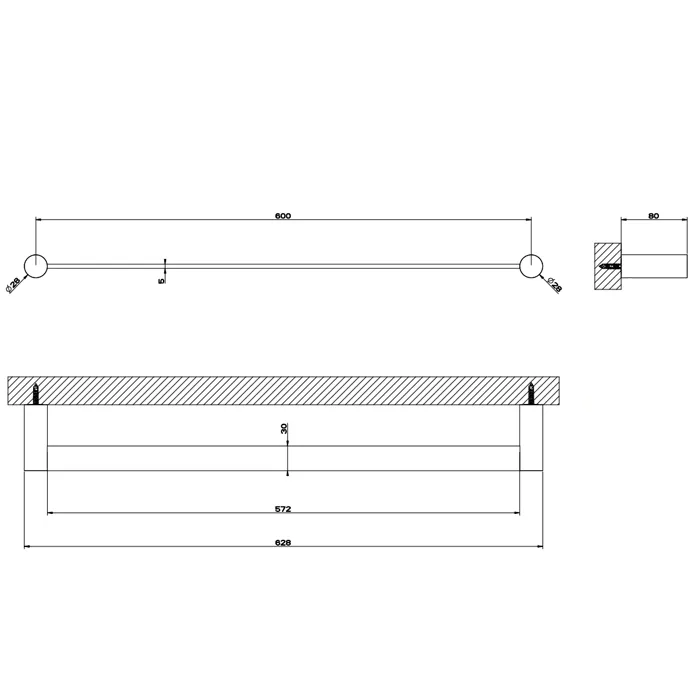 Полотенцедержатель, 60 см