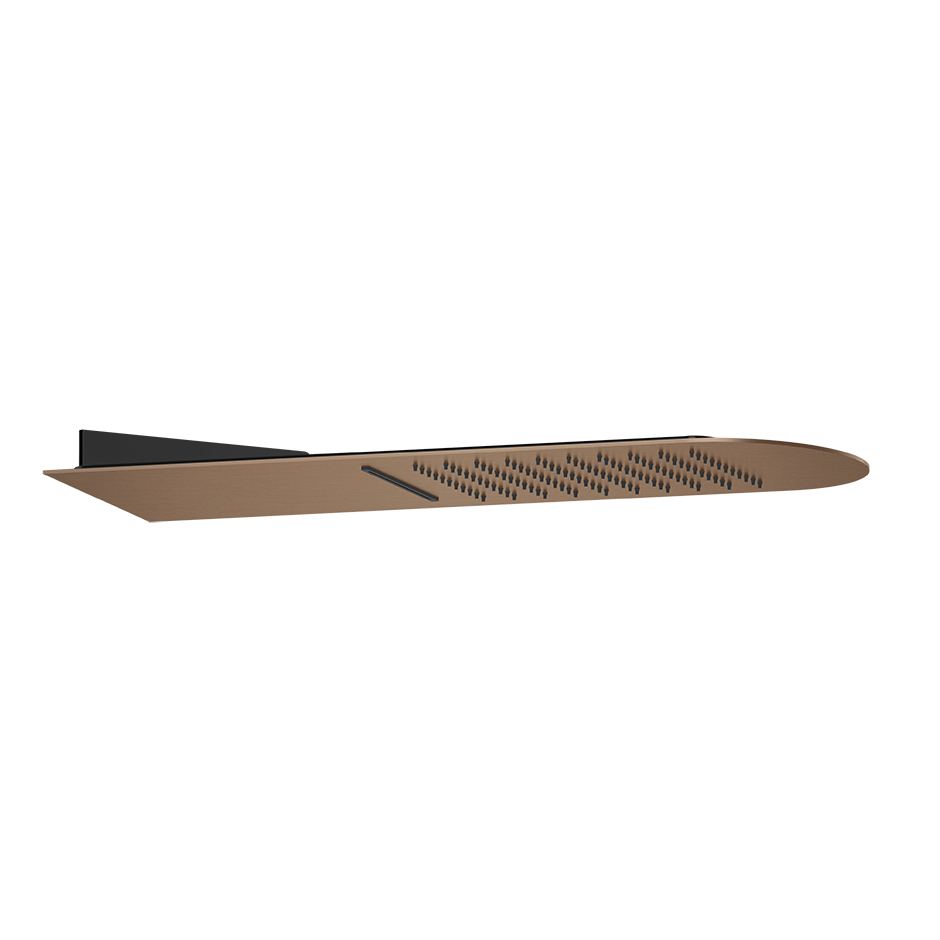 Верхний душ 195x620 настенный монтаж тропический ливень/водопад TREMILLIMETRI 708 Copper Brushed PVD GESSI