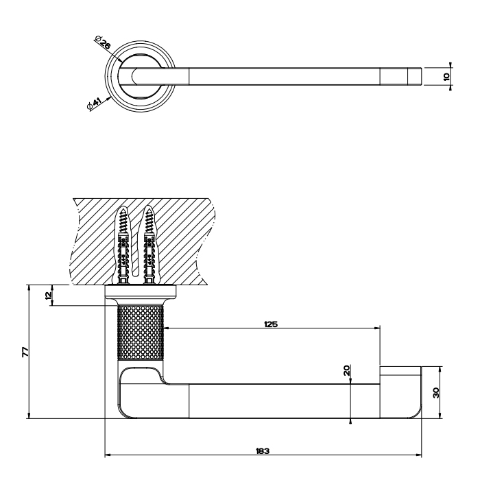 Настенный держатель для туалетной бумаги. Вертикальная/горизонтальная установка