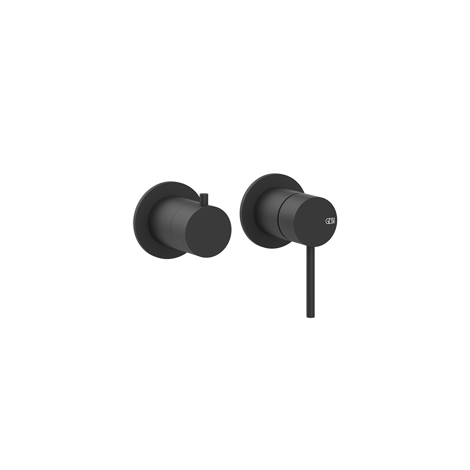 Смеситель для ванны/душа скрытого монтажа внешняя часть 2 потока GESSI316 299 Black XL GESSI