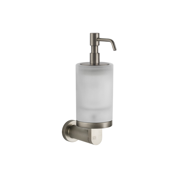 Дозатор для жидкого мыла настенный белое стекло EMPORIO 149 Finox Brushed Nickel GESSI
