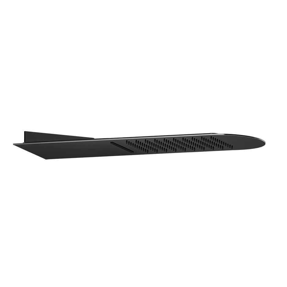 Верхний душ 195x620 настенный монтаж тропический ливень/водопад TREMILLIMETRI 706 Black Metal PVD GESSI