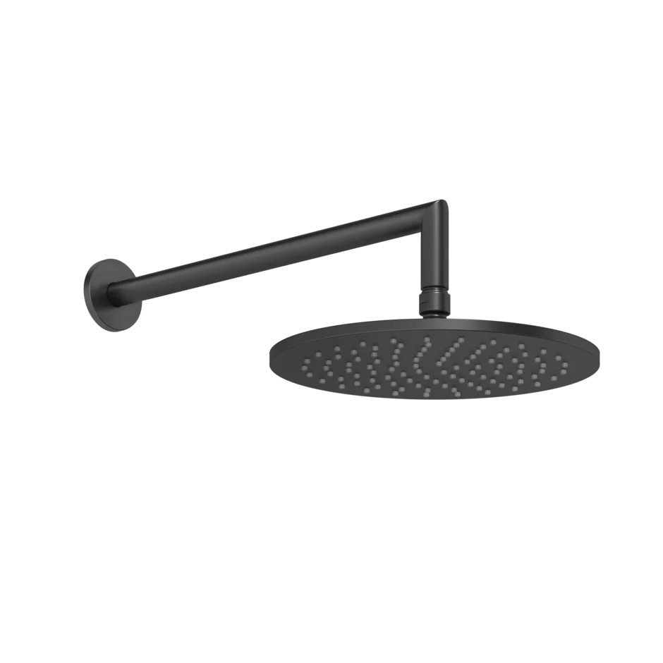 Верхний душ Ø250 настенный монтаж тропический ливень ANELLO 299 Black XL GESSI