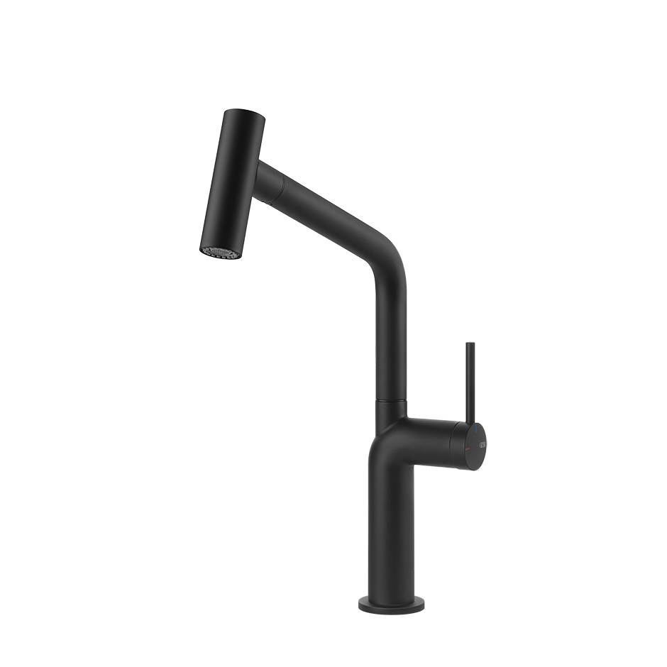 Смеситель для кухни вытяжной излив STELO 299 Black XL GESSI