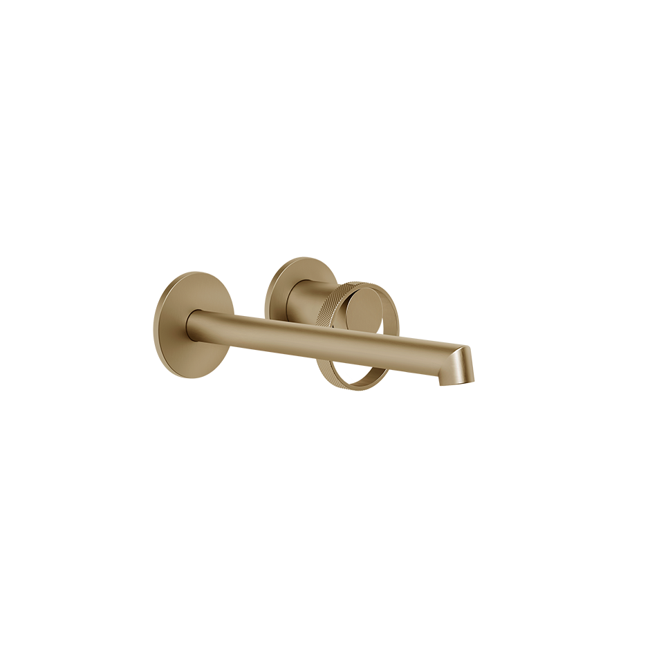 Смеситель для раковины настенный скрытого монтажа с длинным изливом ANELLO 726 Warm Bronze Br. PVD GESSI