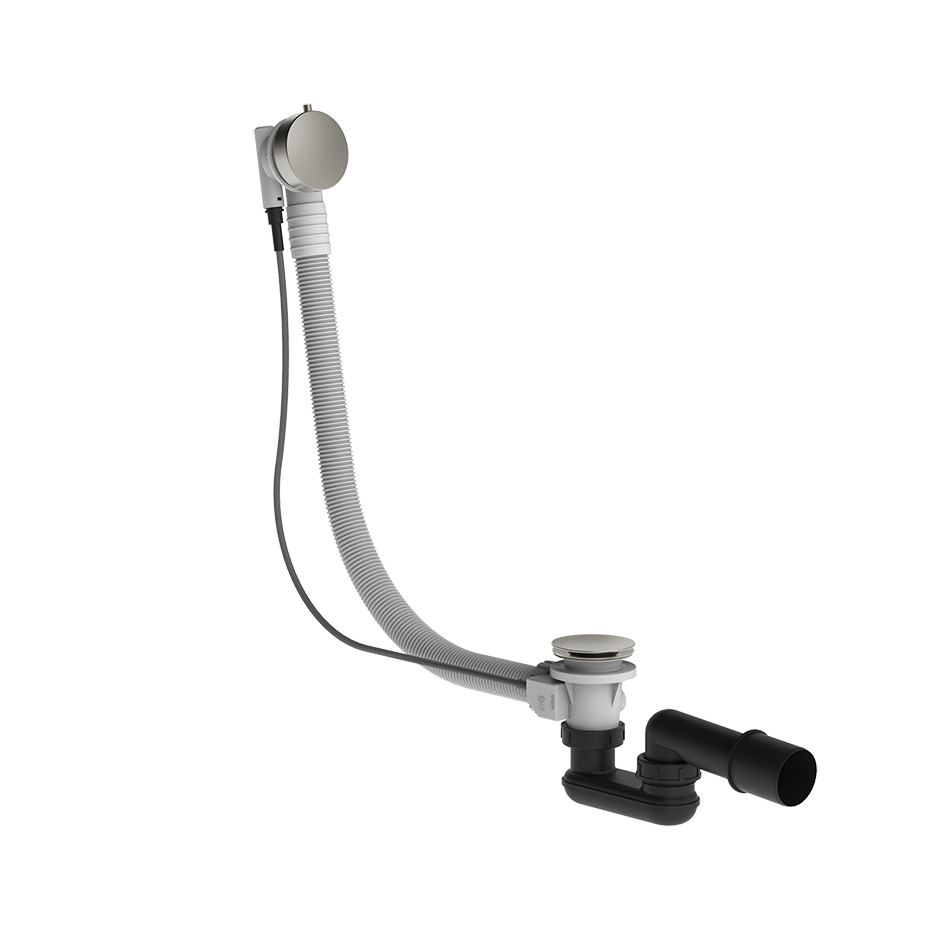 Слив-перелив для ванны полуавтоматический длина 70см 147 Chrome Brushed GESSI