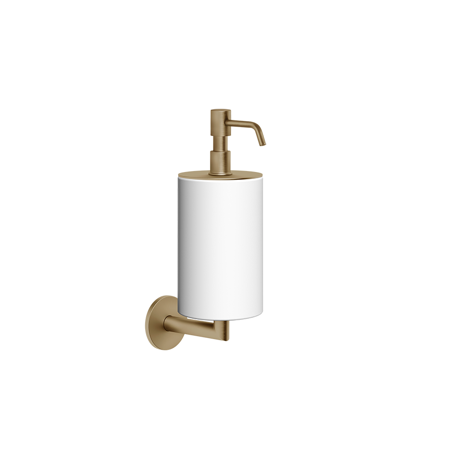 Мыльница настенная белое стекло TONDO 726 Warm Bronze Br. PVD GESSI