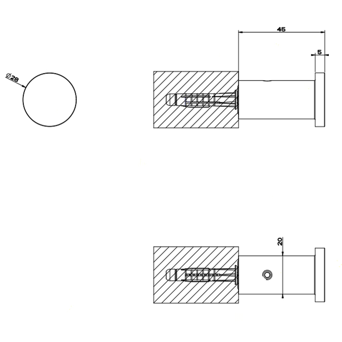 Крючок настенный GESSI316 239 Steel Brushed GESSI