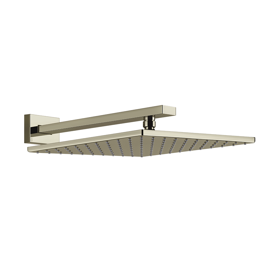 Верхний душ 301x301 настенный монтаж тропический ливень RETTANGOLO 720 Nickel PVD GESSI
