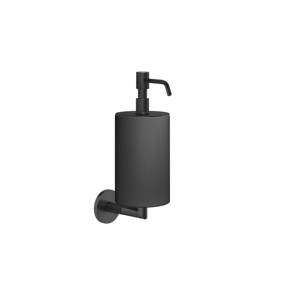 Дозатор для жидкого мыла настенный черное стекло ANELLO 299 Black XL GESSI