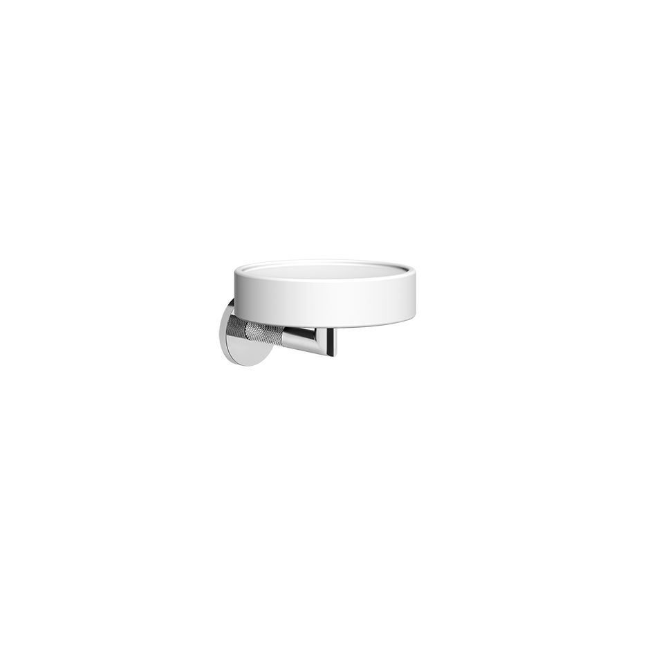 Мыльница настенная белое стекло ANELLO 031 Chrome GESSI