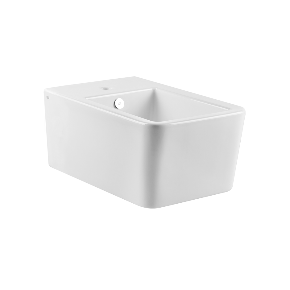Биде подвесное пробки боковых отверстий в отделке 031 RETTANGOLO 518 White Europe Ceramic GESSI