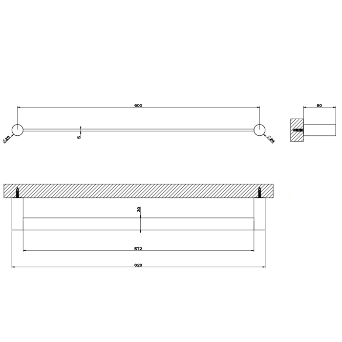 Полотенцедержатель, 60 см