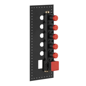 Встраиваемая часть для термостатического смесителя с 5 независимыми выходами высокой производительности